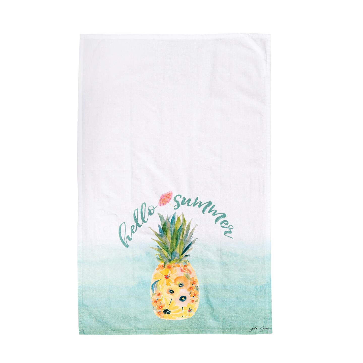 Summer Kitchen Towel / Tea Towel / Kitchen Decor / Flour Sack Towel /  Popsicles / Hello Summer 