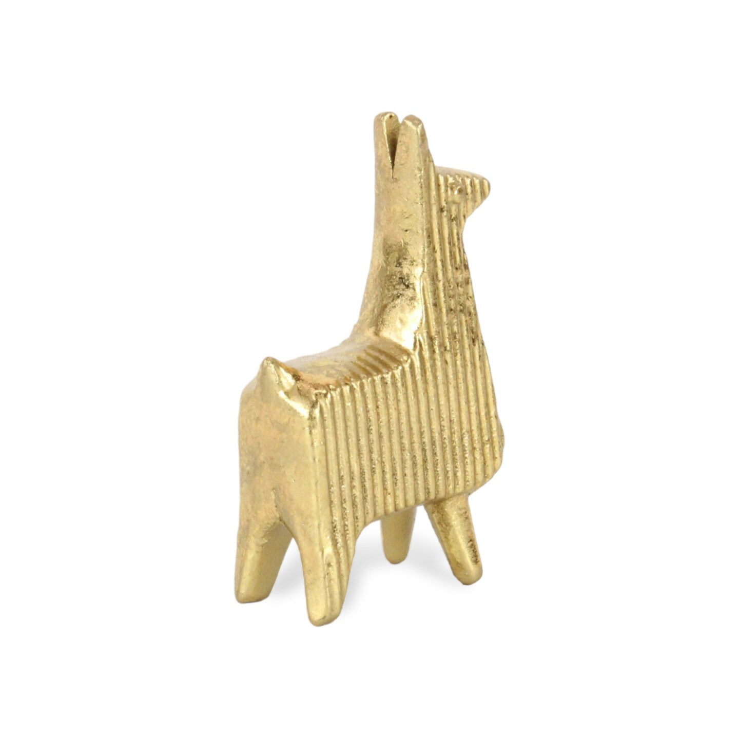 Contemporary Home Living Solid Llama Tabletop Decoration Gold - 6.5&#x22;