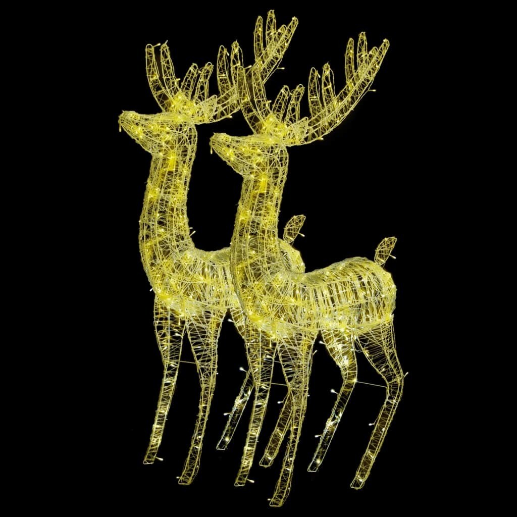 Acrylic Christmas Reindeers 250 LED 2 pcs 70.9&#x22;
