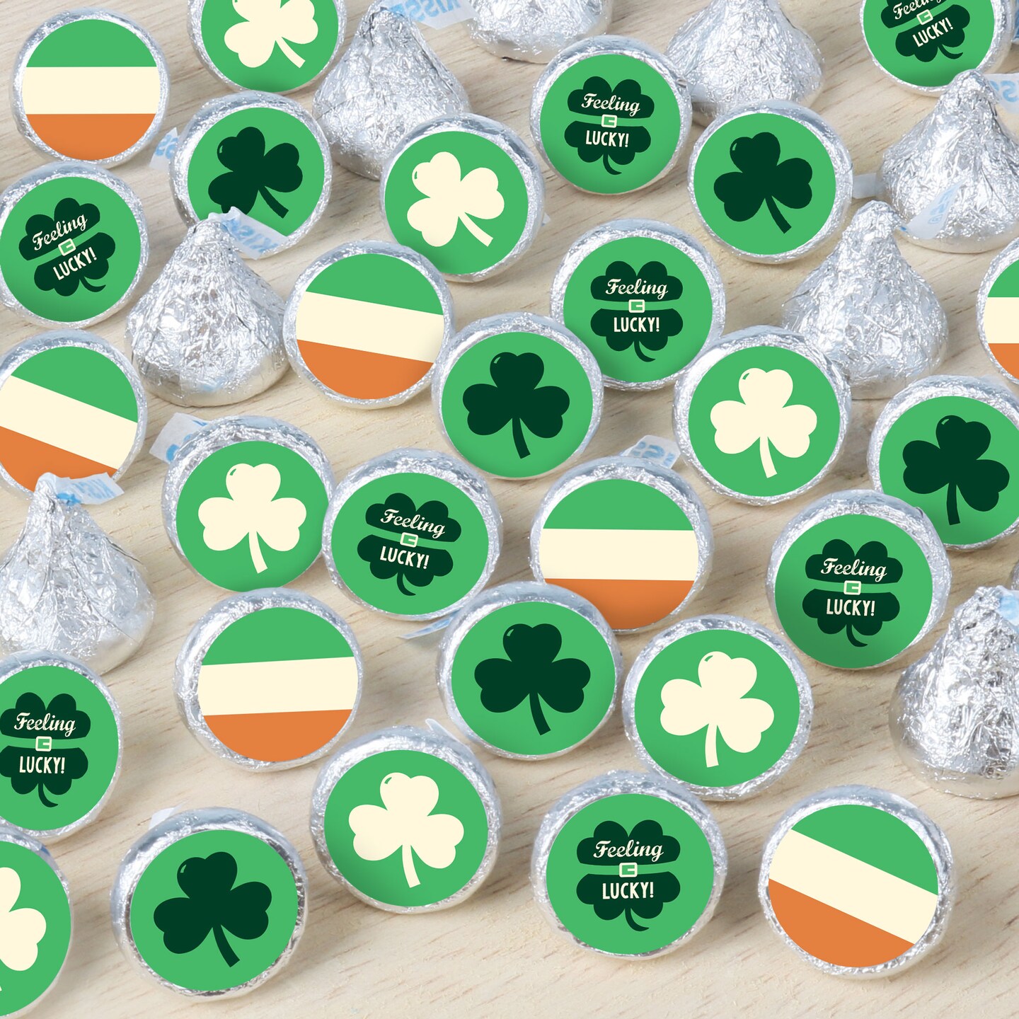 Big Dot of Happiness St. Patrick&#x27;s Day - Saint Paddy&#x27;s Day Party Small Round Candy Stickers - Party Favor Labels - 324 Count