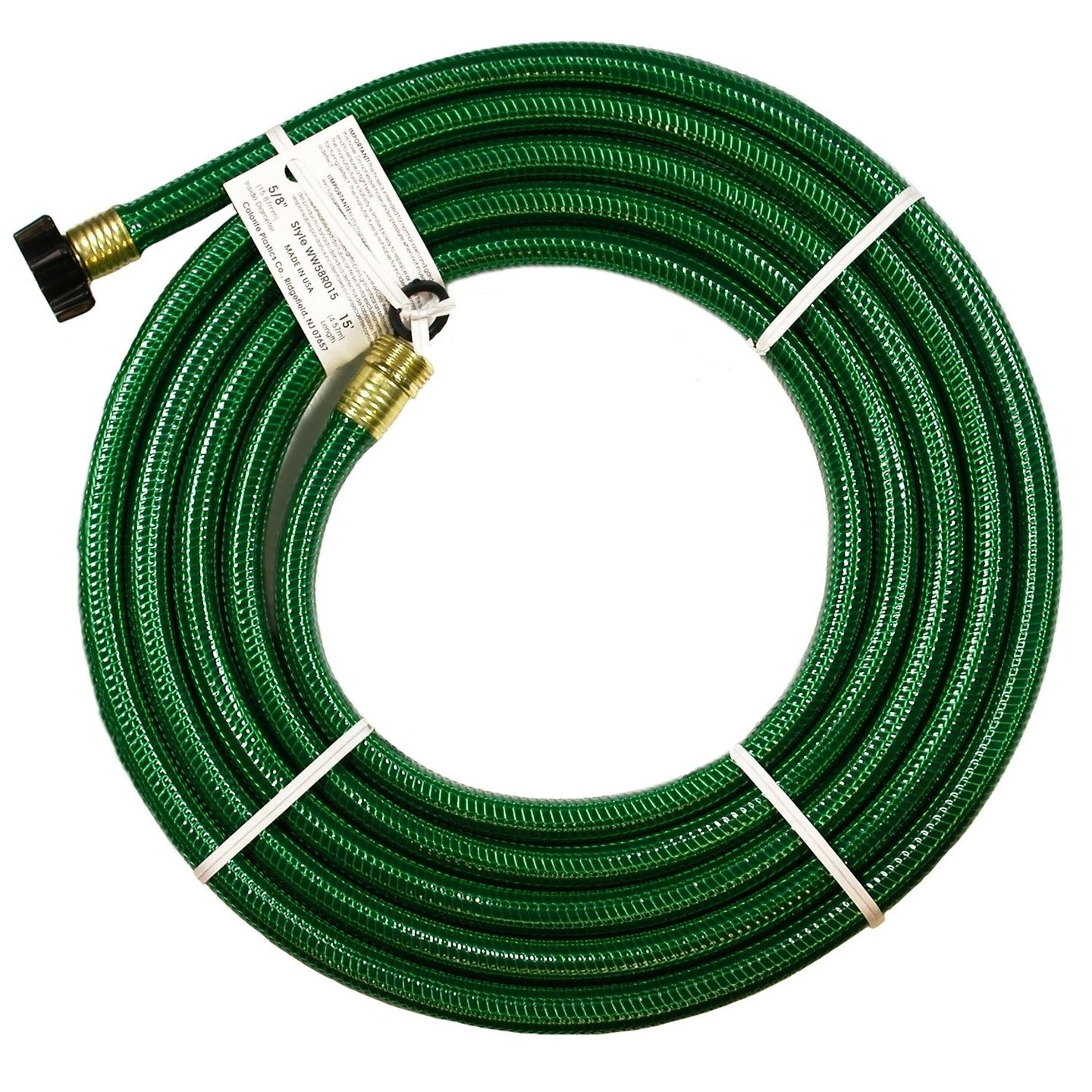 Best Garden Vinyl Leader Hose with Male and Female Couplings 5/8&#x22; x 15&#x27; Green