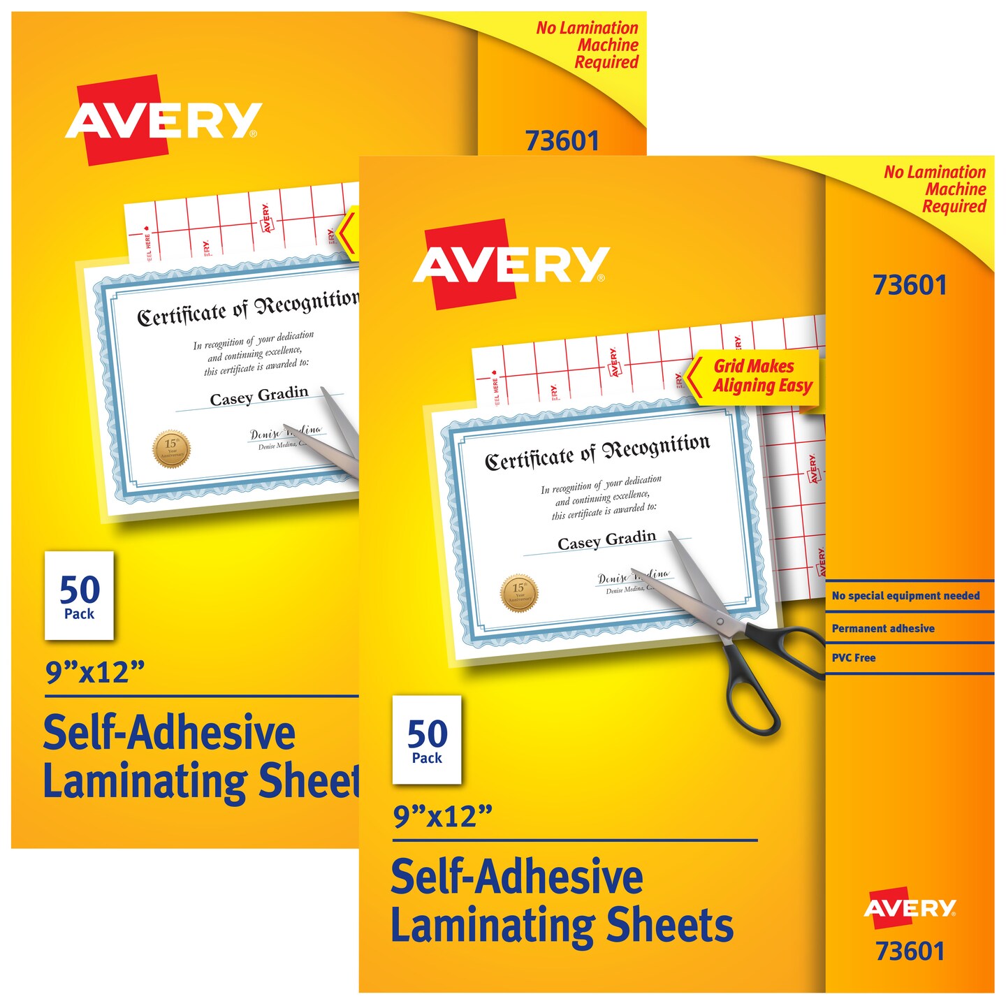 Avery Laminating Sheets, Self Adhesive