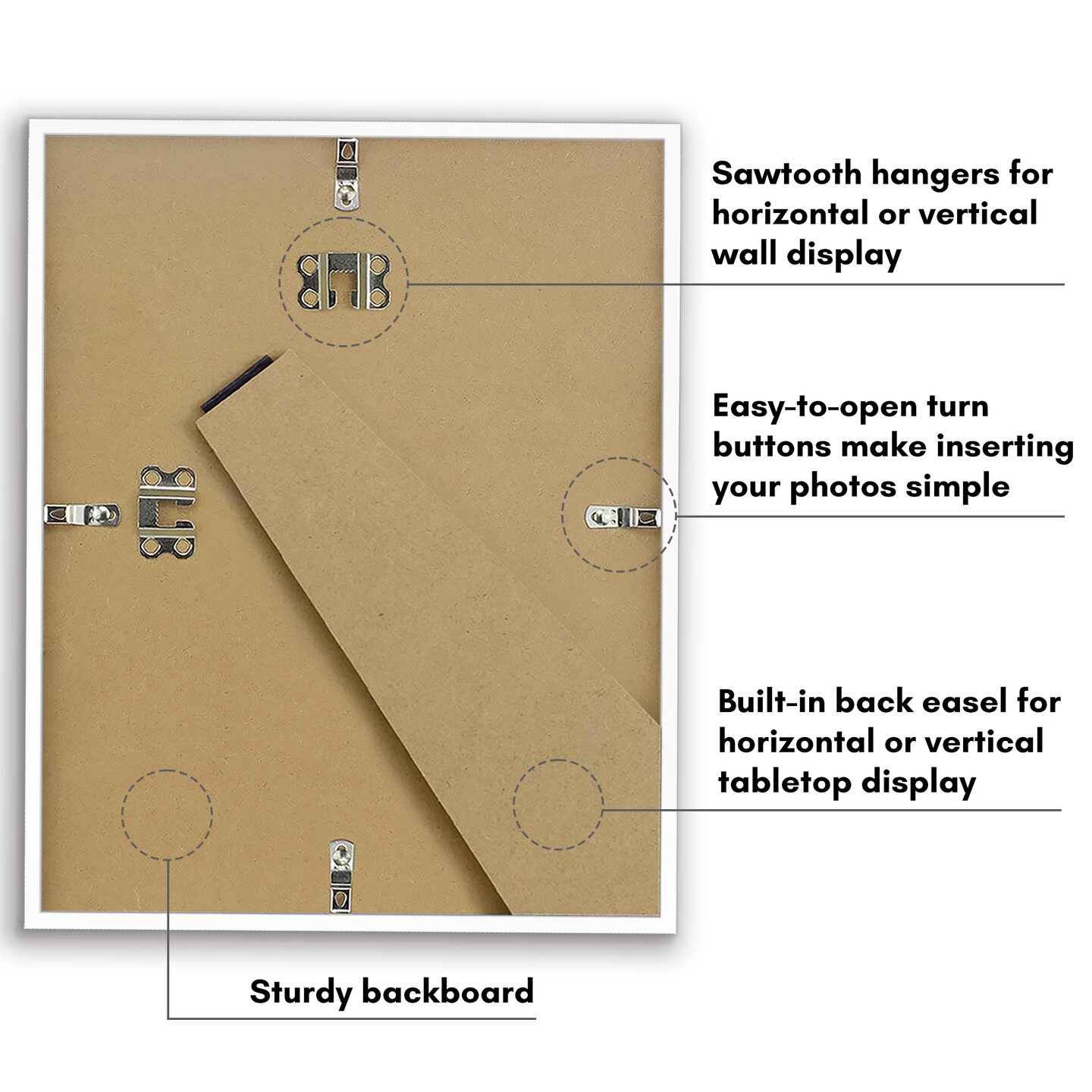 Americanflat Picture Frame with Mat - Modern Design, Shatter-Resistant Glass, Dual Sawtooth Hangers, Ideal for Home and Office Decor