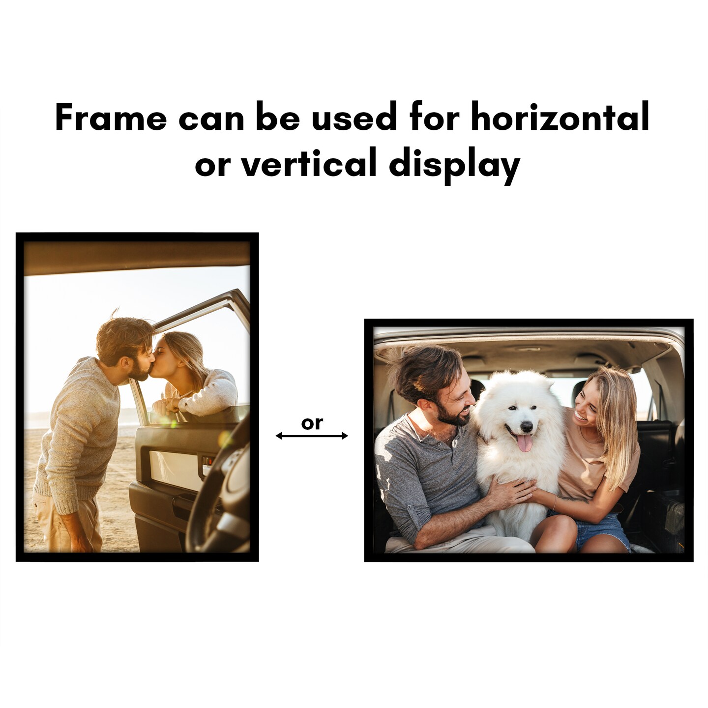 Americanflat Poster Frame - Perfect Frame for Photos and Artwork - Large Picture Frame - Polished Plexiglass - Hanging Hardware with Horizontal and Vertical Display