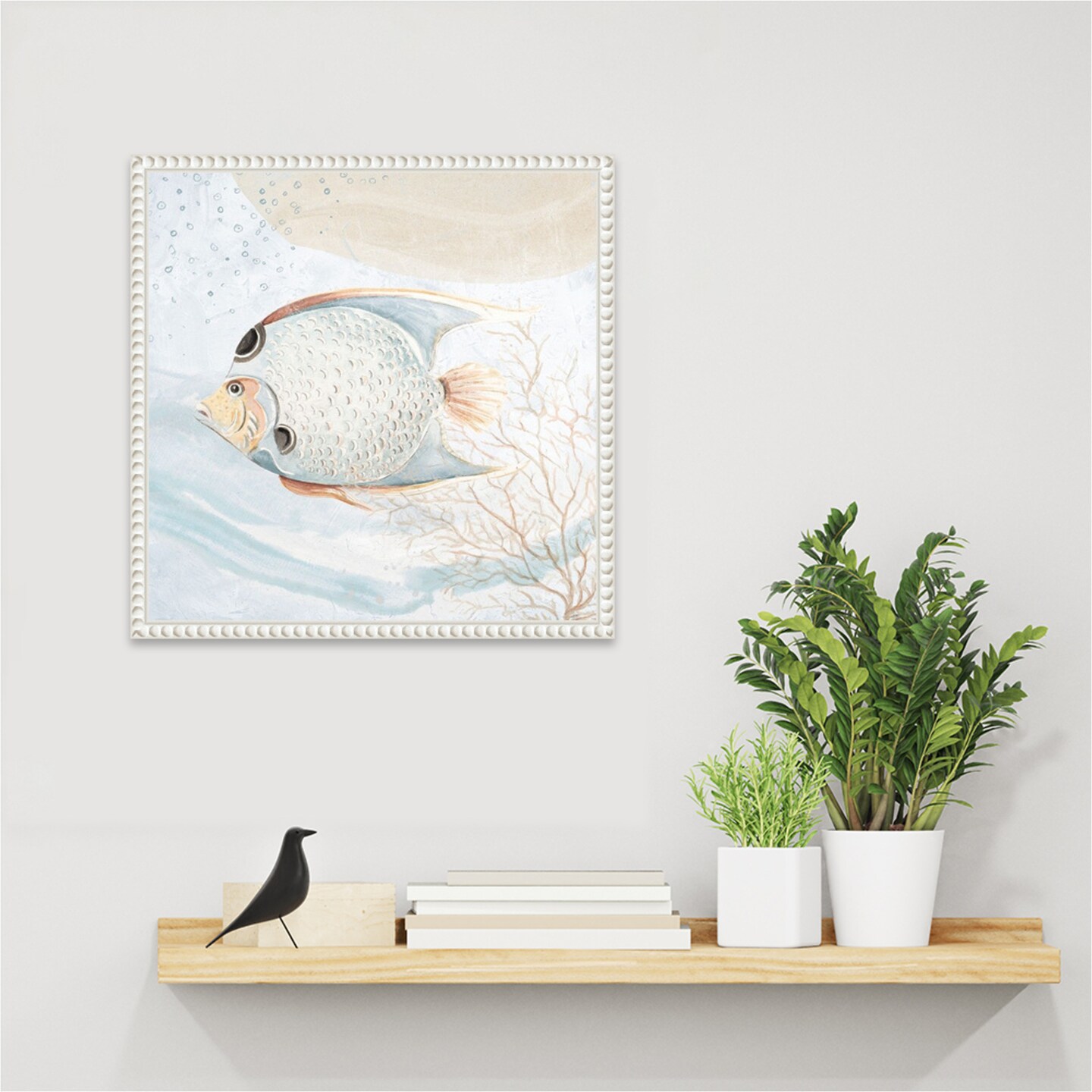 Ocean Oasis Bubbles Tropical Fish by Patricia Pinto Framed Canvas Wall Art