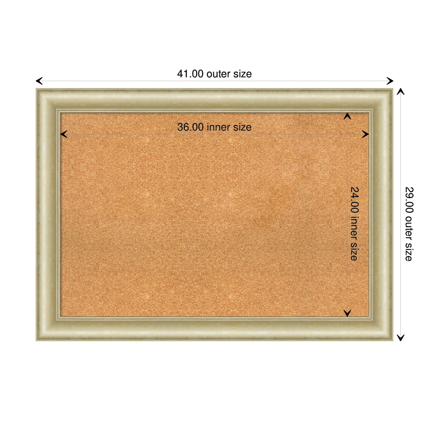 Textured Framed Corkboard, Natural Cork