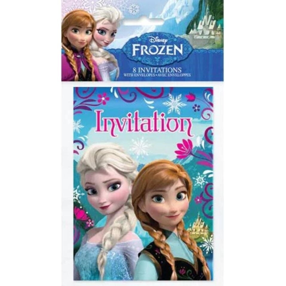 Amscan Frozen Birthday Party Invitations Pack of 8 Invitations