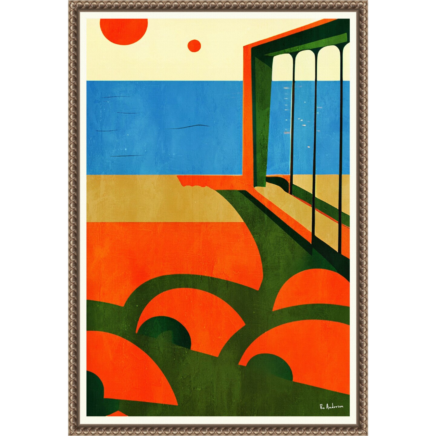 Amalfi, Italy (1964) by Bo Anderson Framed Canvas Wall Art