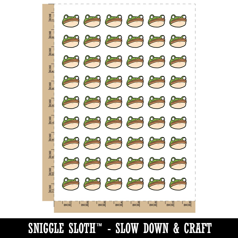Wary and Suspicious Frog Toad Head Temporary Tattoo Water Resistant Fake Body Art Set Collection (1 Sheet)