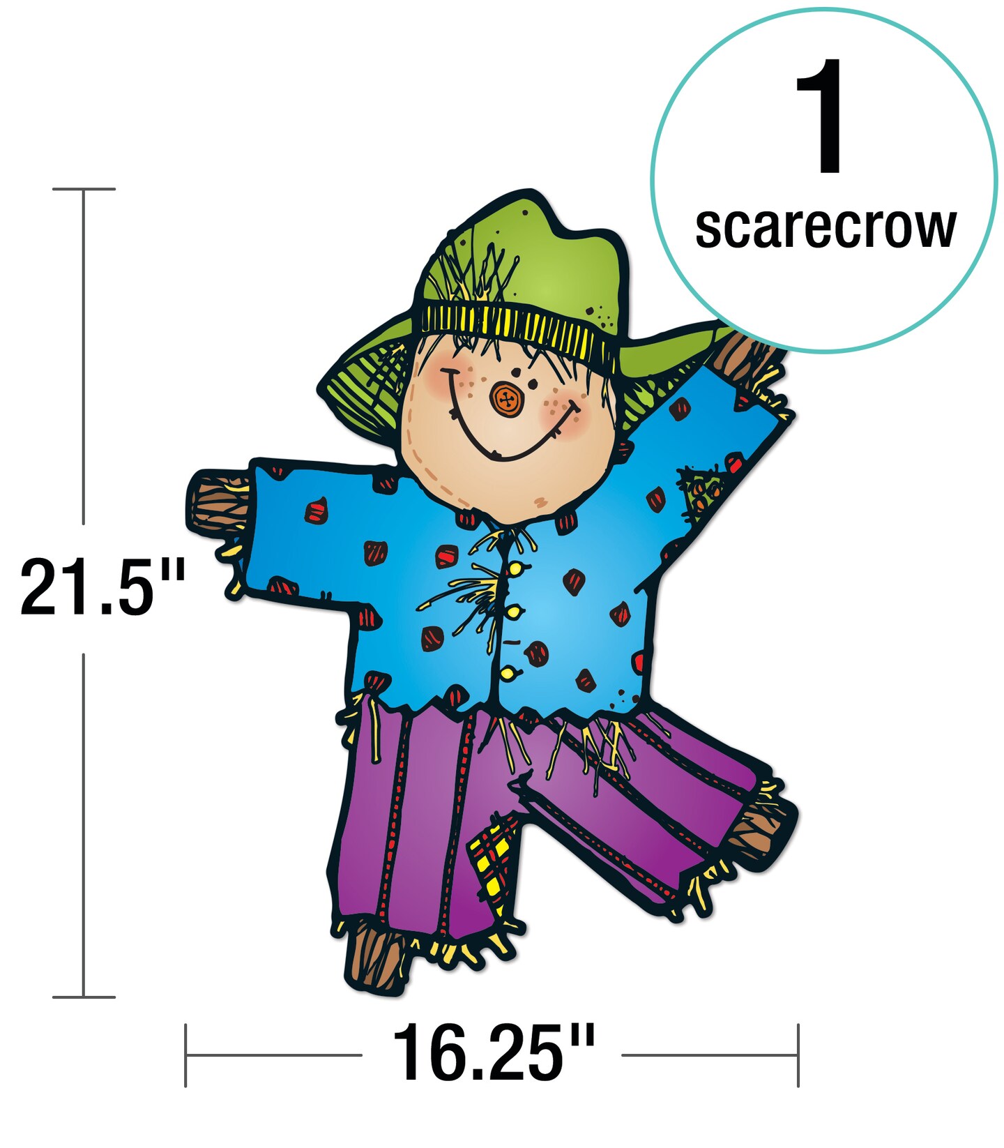 Carson Dellosa 32-Piece Pumpkin Patch Bulletin Board Set, Pumpkins, Scarecrow, Leaves, and Pumpkin Patch Sign Fall Bulletin Board Decorations, Perfect for Fall Classroom D&#xE9;cor