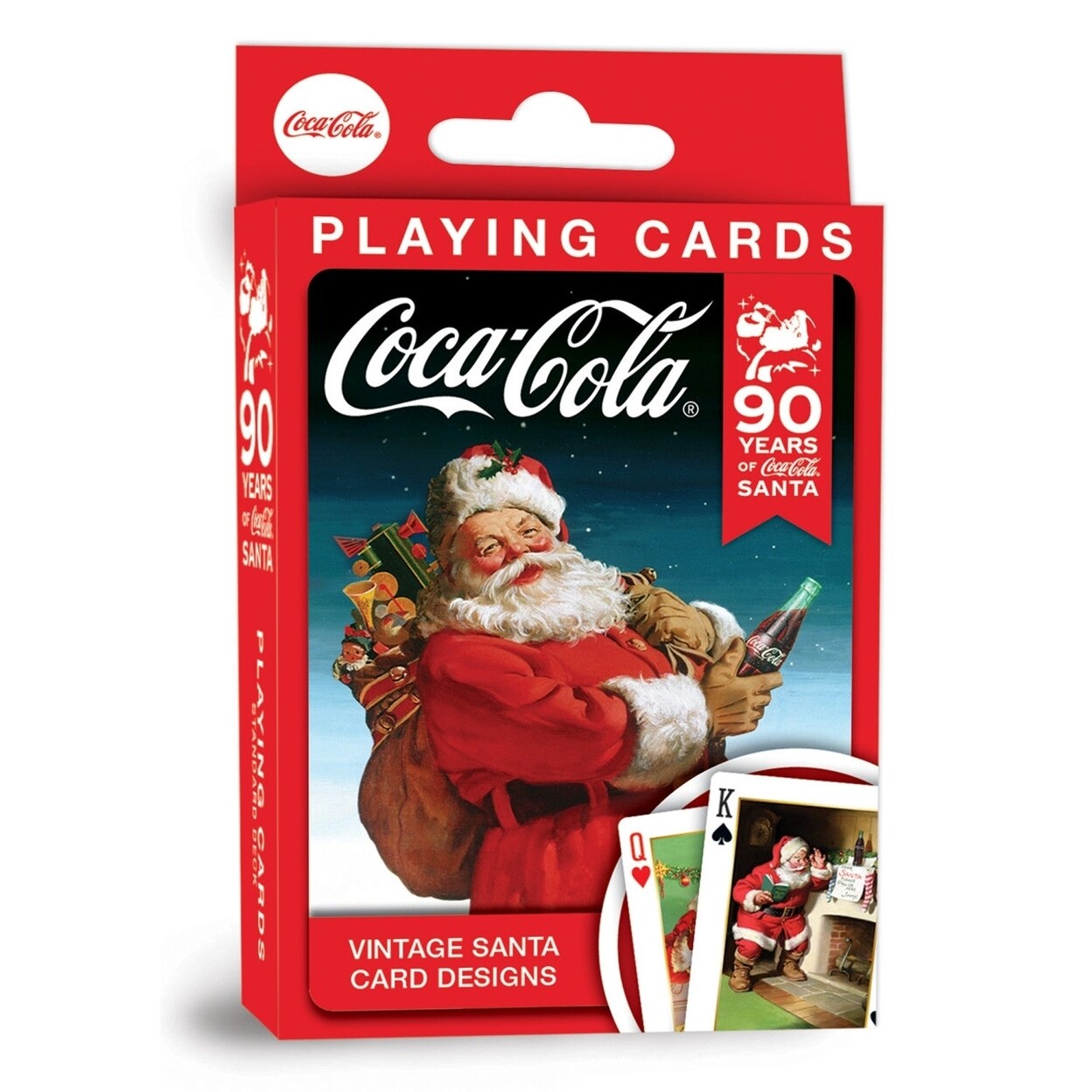 MasterPieces Coca-Cola Vintage Santa Playing Cards - 54 Card Deck
