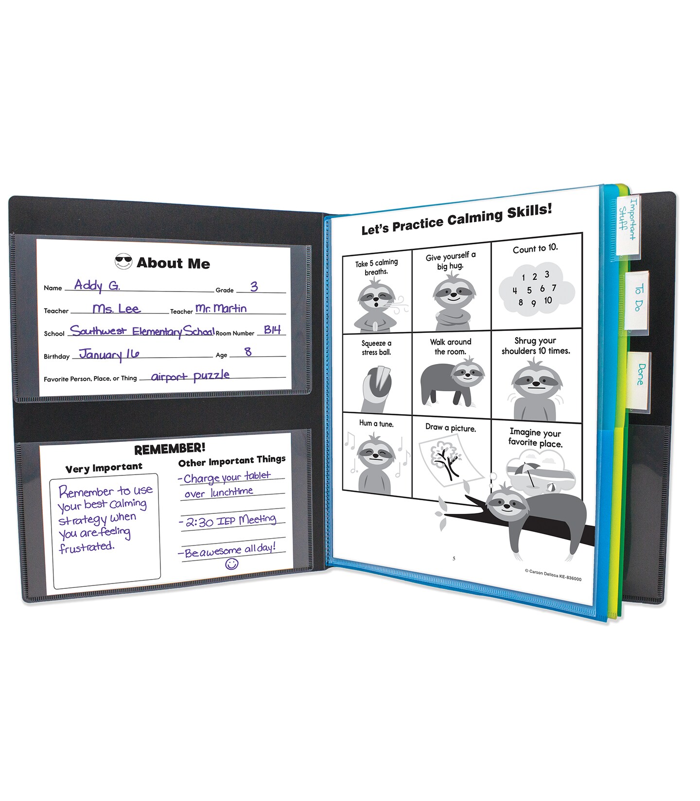 Key Education Communication Folder, Organizer With Tabs and Pockets, Classroom Must Haves for Organizing Class Schedule, Contact Information, and More, School Supplies