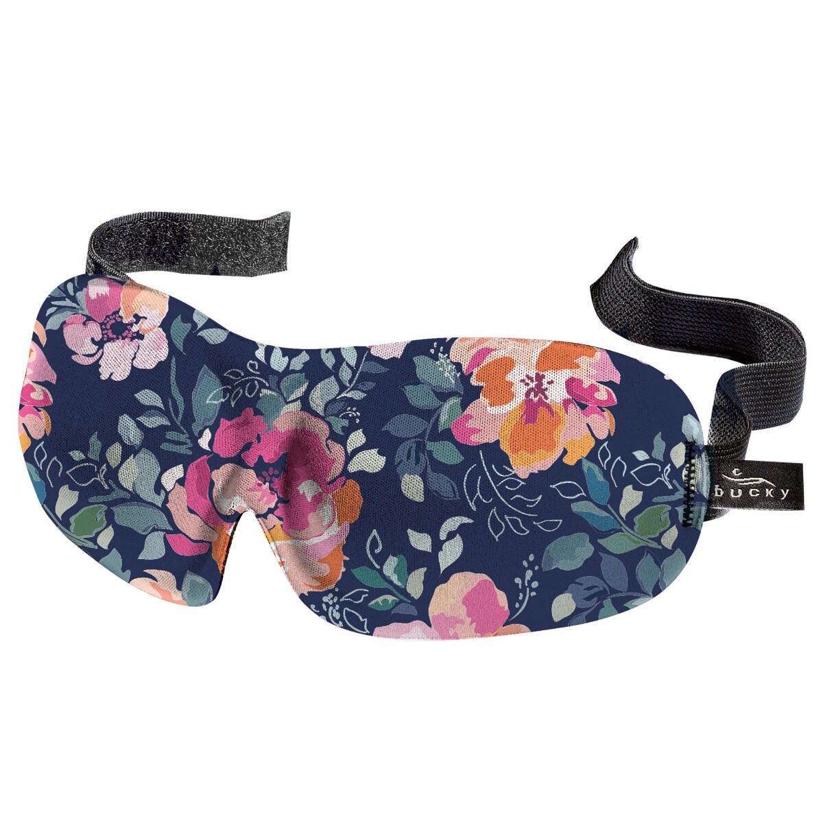 Contemporary Home Living 9.5&#x22; Blue and Pink Floral Unisex Sleep Mask