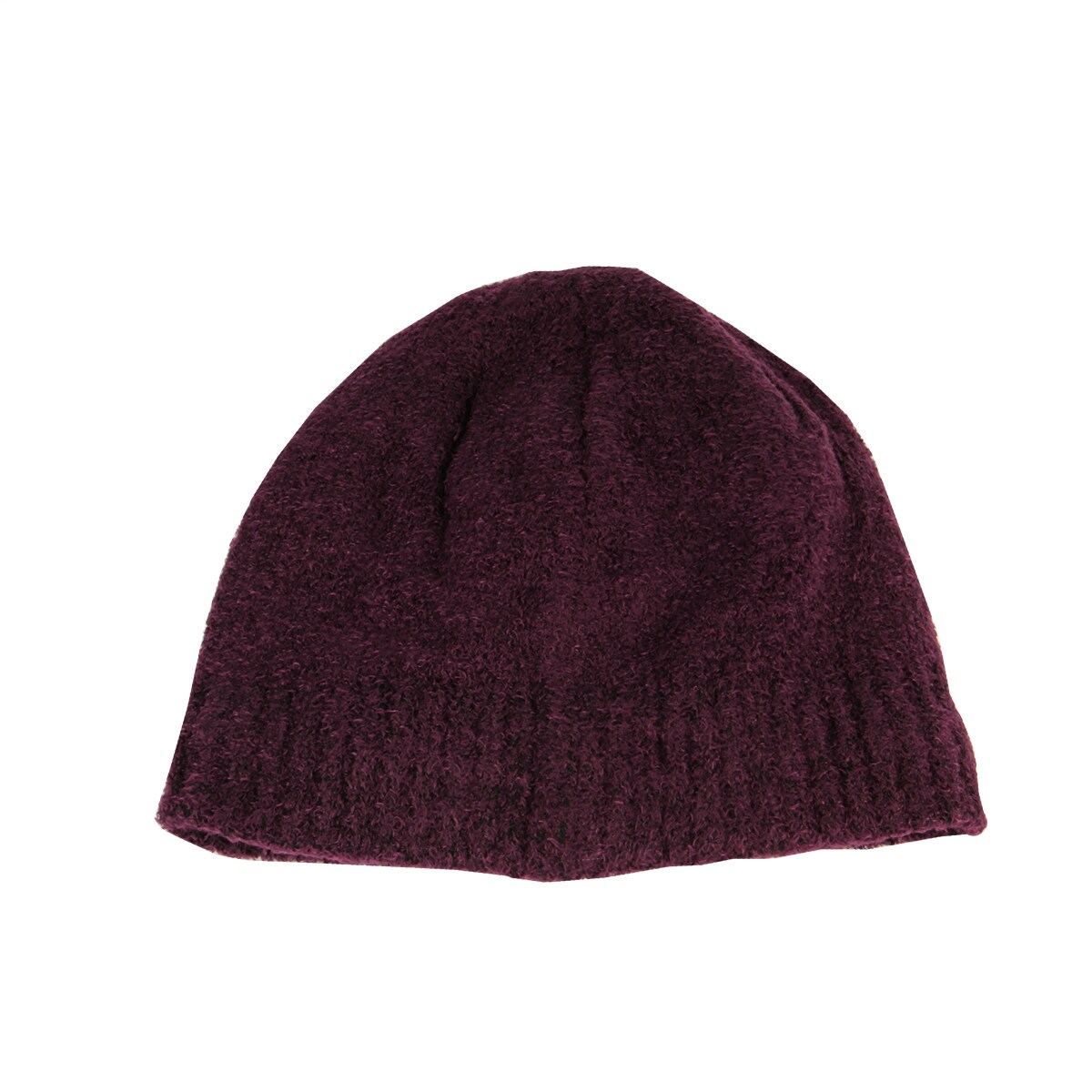 Christmas Central Women&#x27;s Plum Burgundy Aloe Vera Plush Winter Beanie Hat - One Size