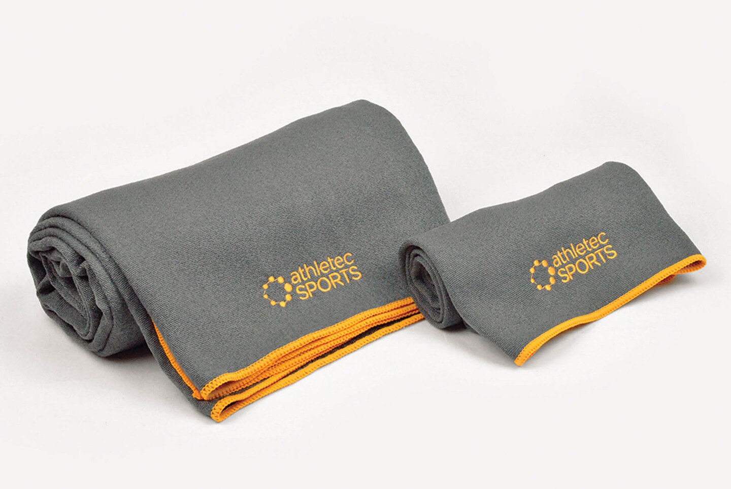 Contemporary Home Living Set of 2 Gray and Yellow Sports Essentials and Accessories DII Yoga Towels, 5.75&#x27;