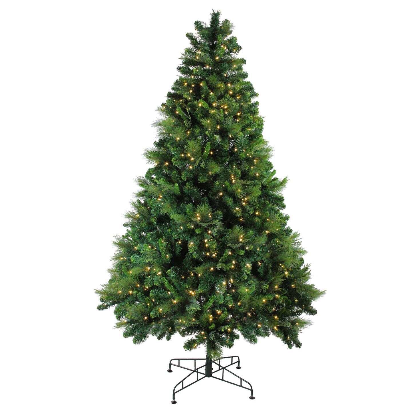 Northlight Real Touch™️ Pre-Lit Medium Sequoia Mixed Pine Artificial Christmas Tree - 7.5' - Warm White LED Lights