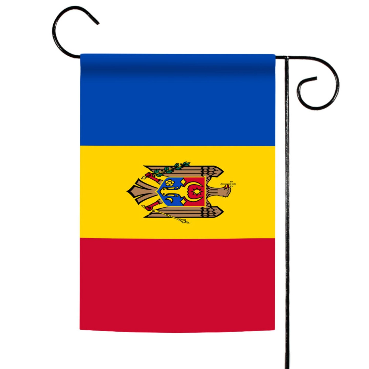 Toland Home Garden Blue and Red Moldova Outdoor Garden Flag 18&#x22; x 12.5&#x22;