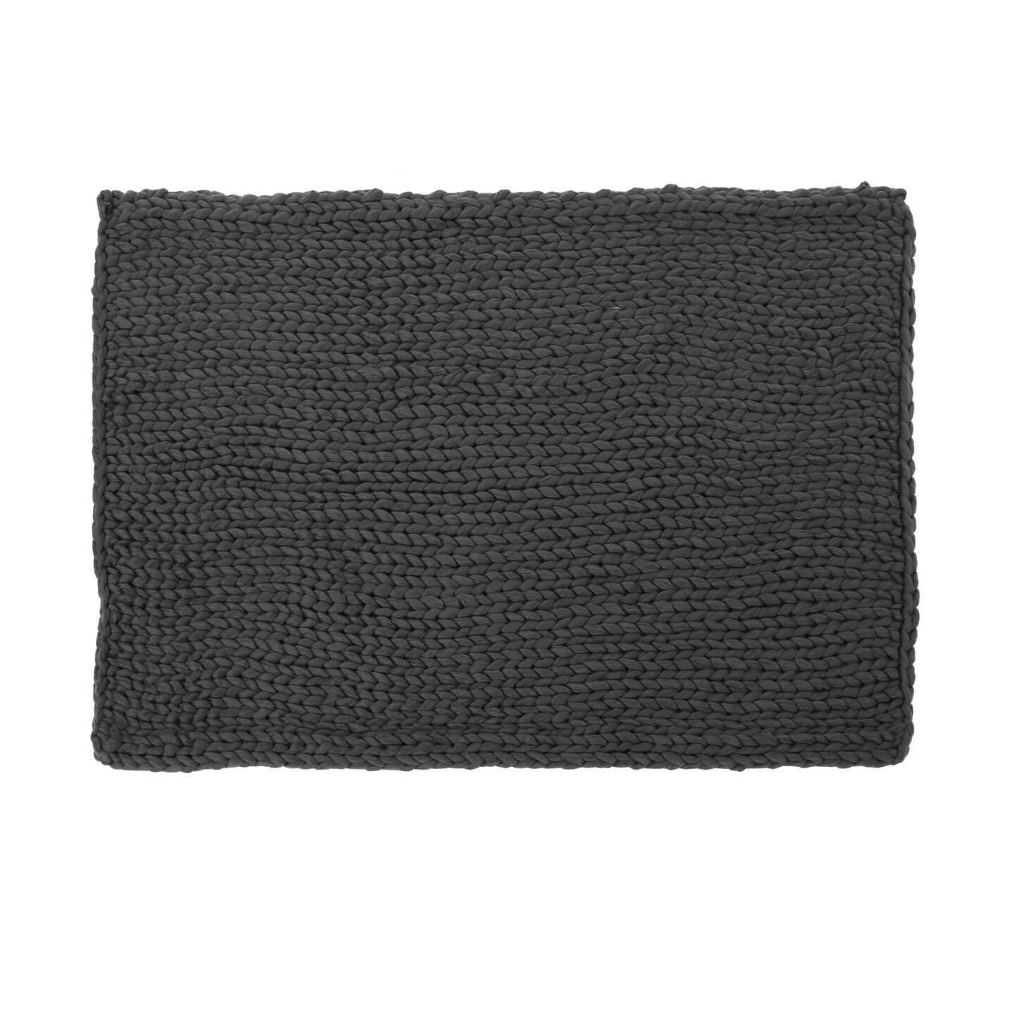 Contemporary Home Living Charcoal Gray Contemporary Woven Knitted Throw Blanket 50" x 60"