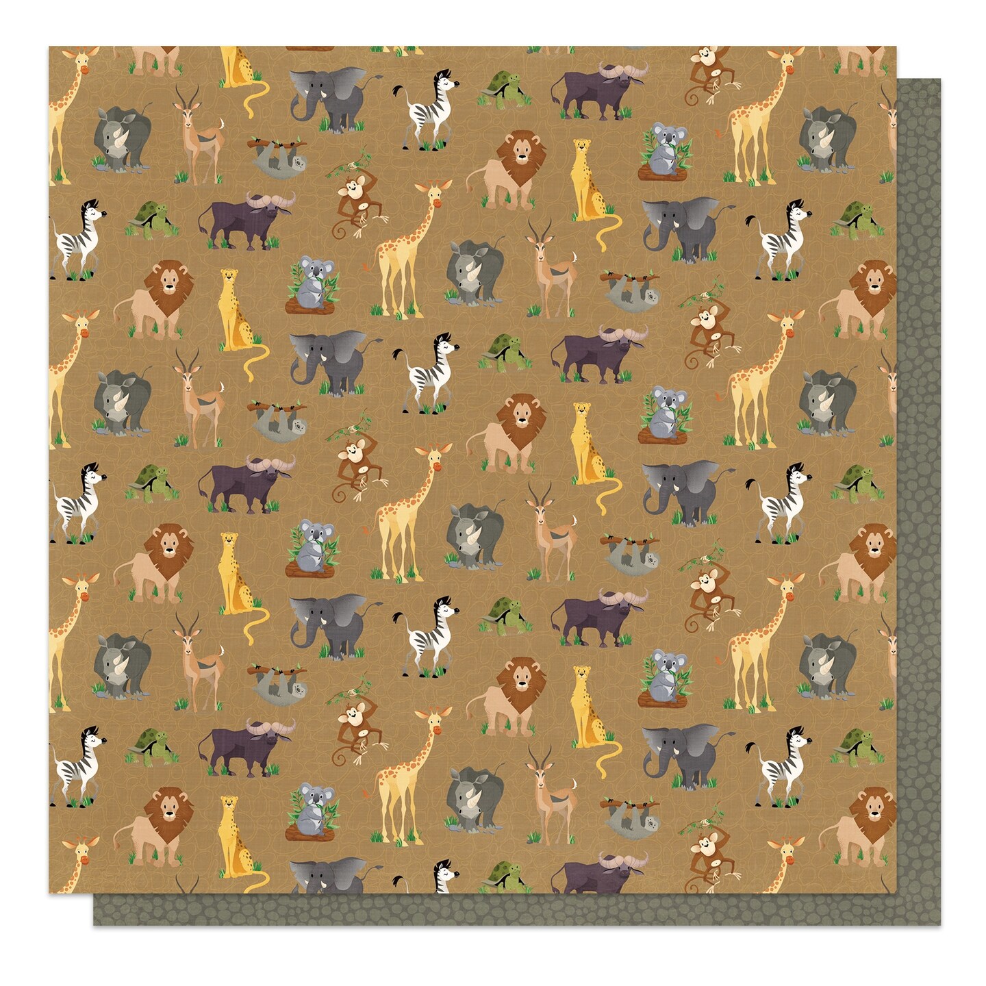 A Day At The Zoo Double-Sided Cardstock 12&#x22;X12&#x22;-Roar