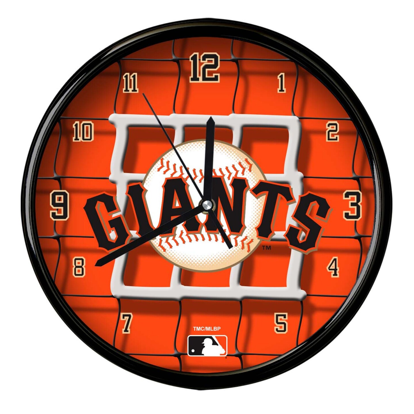 The Memory Company 11.5" Orange and Black MLB San Francisco Giants Net Wall Clock