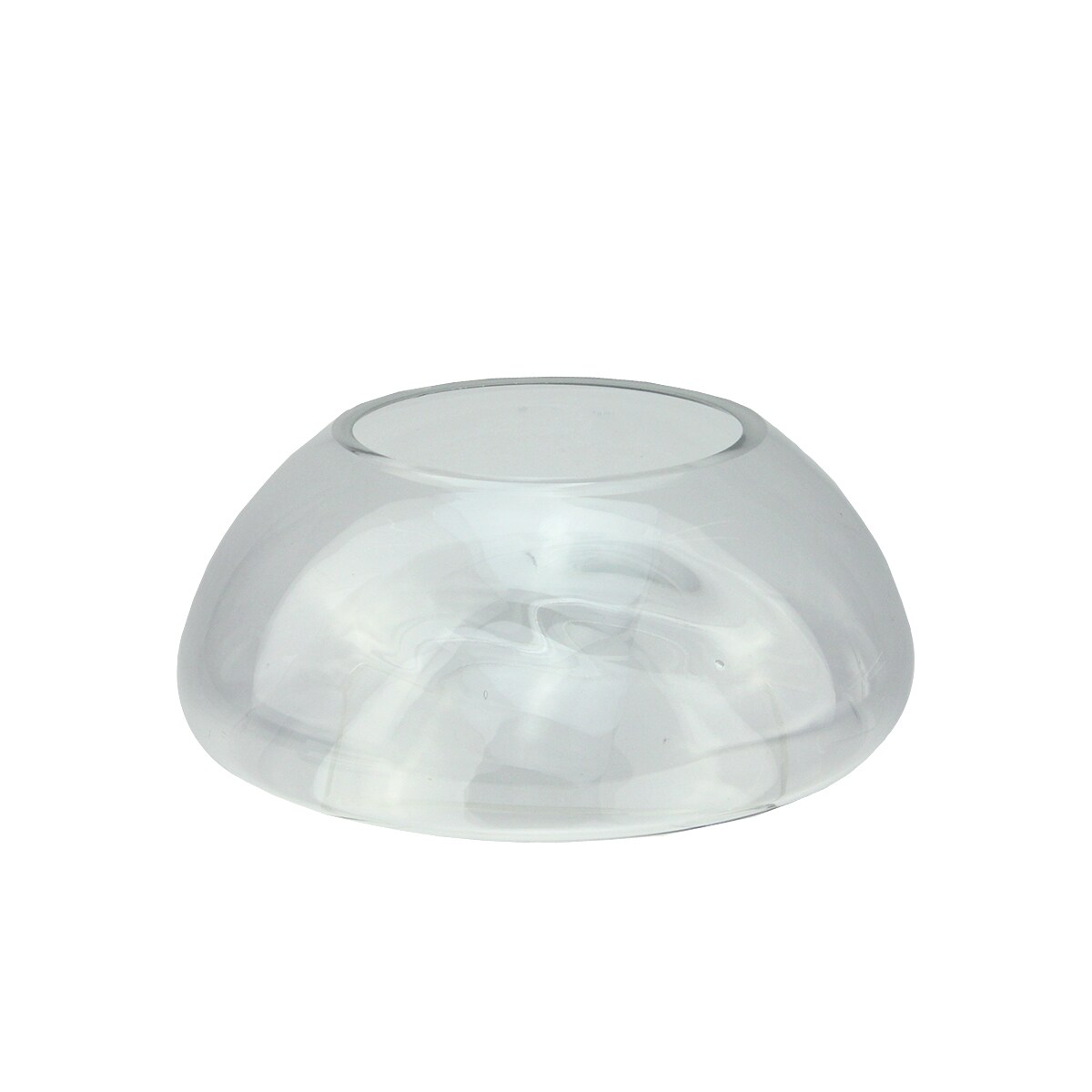 Northlight 9&#x22; Transparent Glass Pillar Candle Holder with Concave Interior