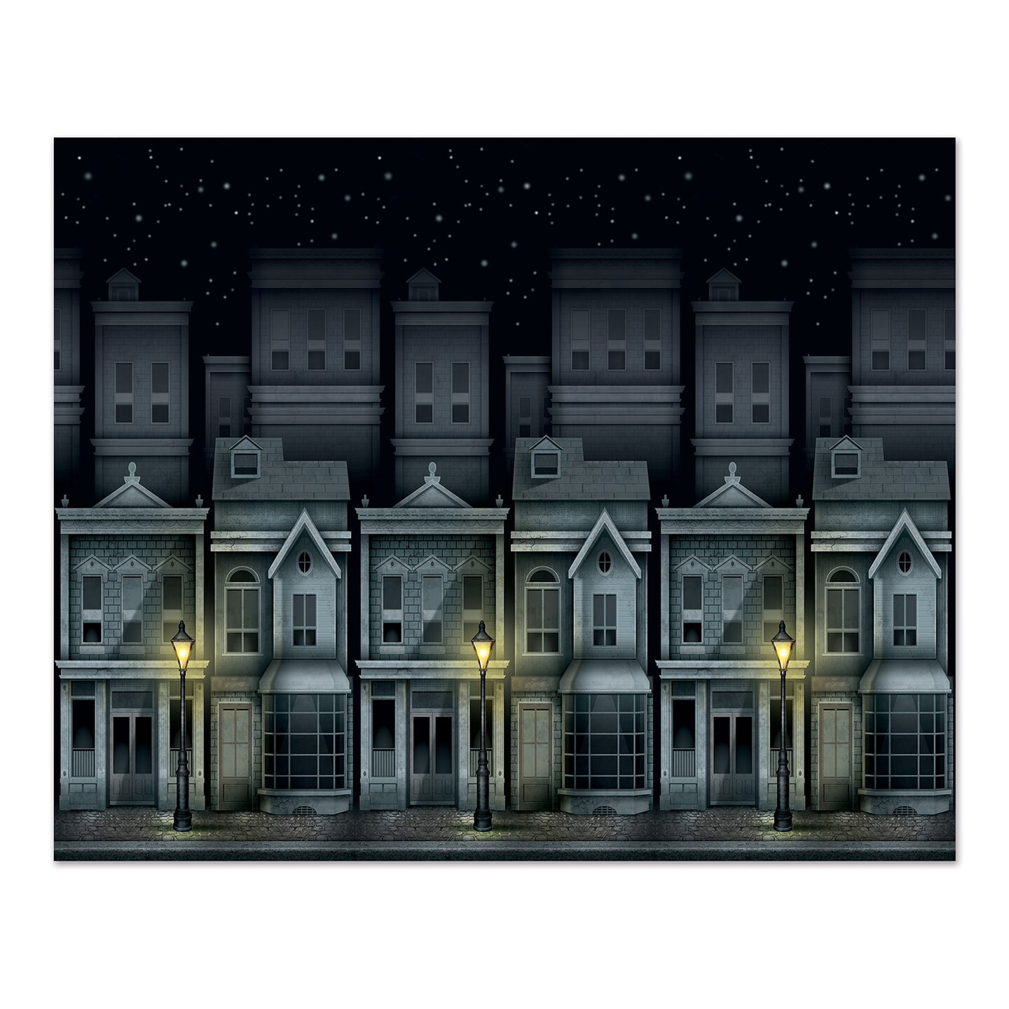 Party Central Pack of 6 Black Victorian Backdrop Wall Decor 30&#x27;