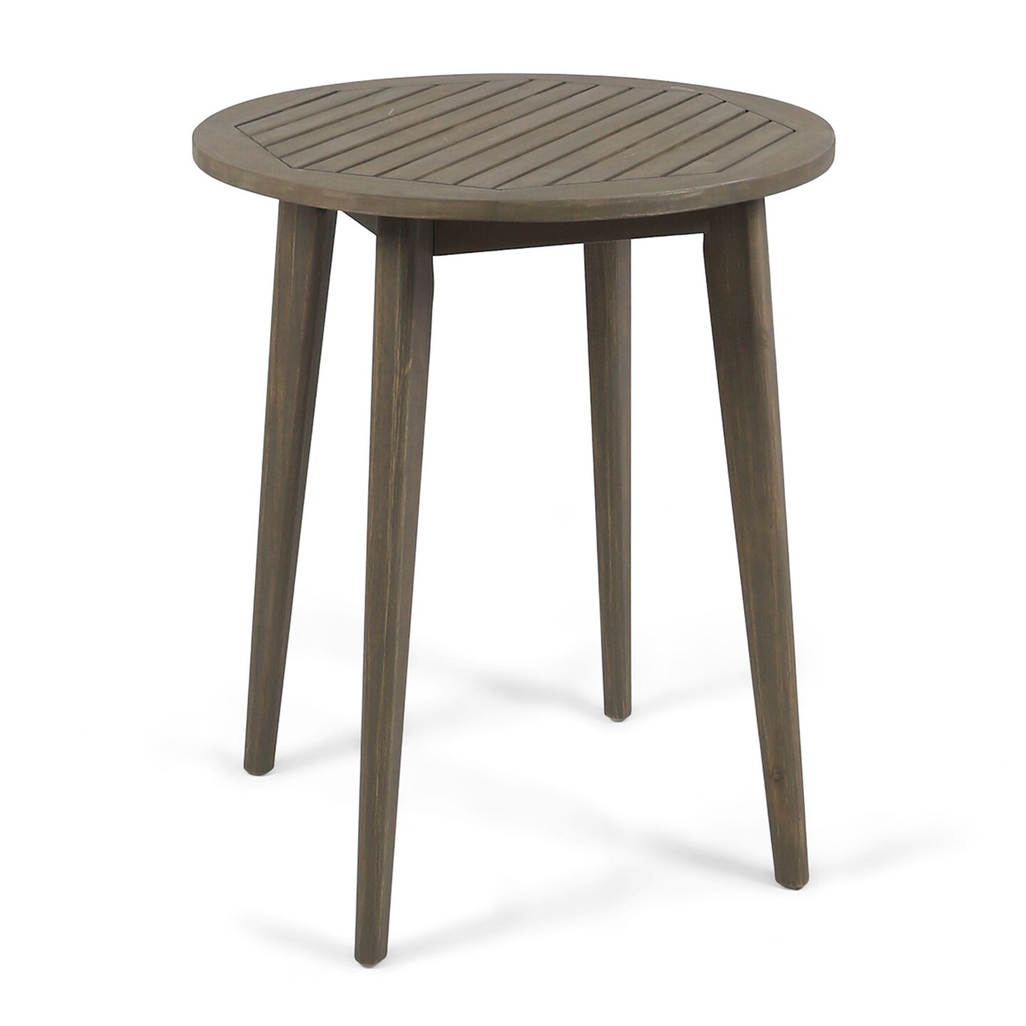 Contemporary Home Living 30" Brown and Gray Contemporary Round Outdoor Bistro Table