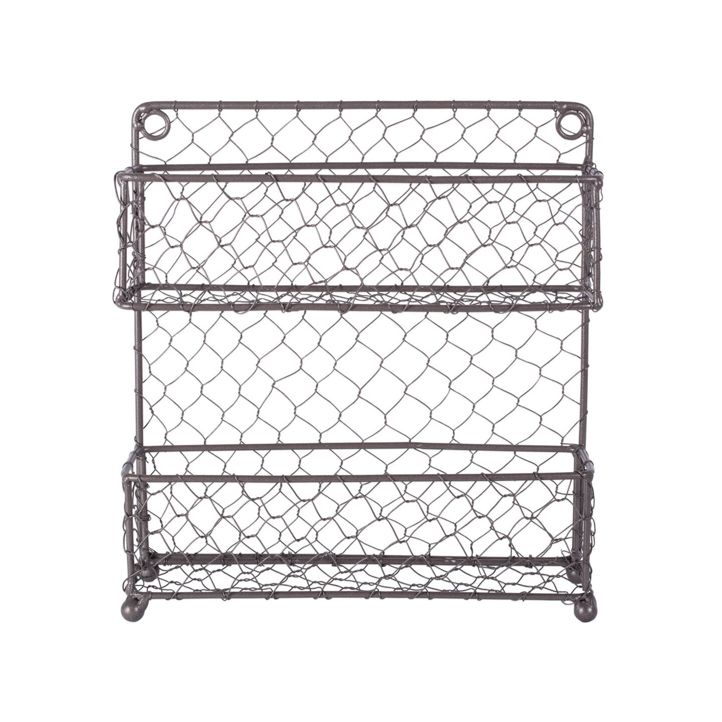 Contemporary Home Living 2 Tier Gray Multi-purpose Rack 10&#x22;