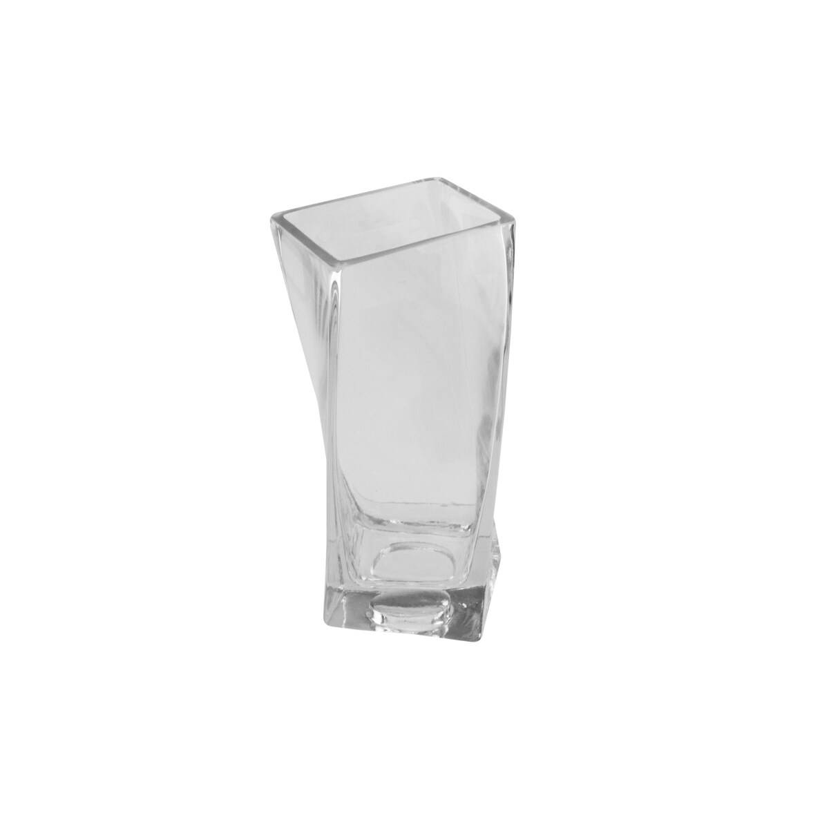 Northlight 4.25&#x22; Dual Purpose Twisted Rectangular Transparent Glass Tea Light Candle Holder