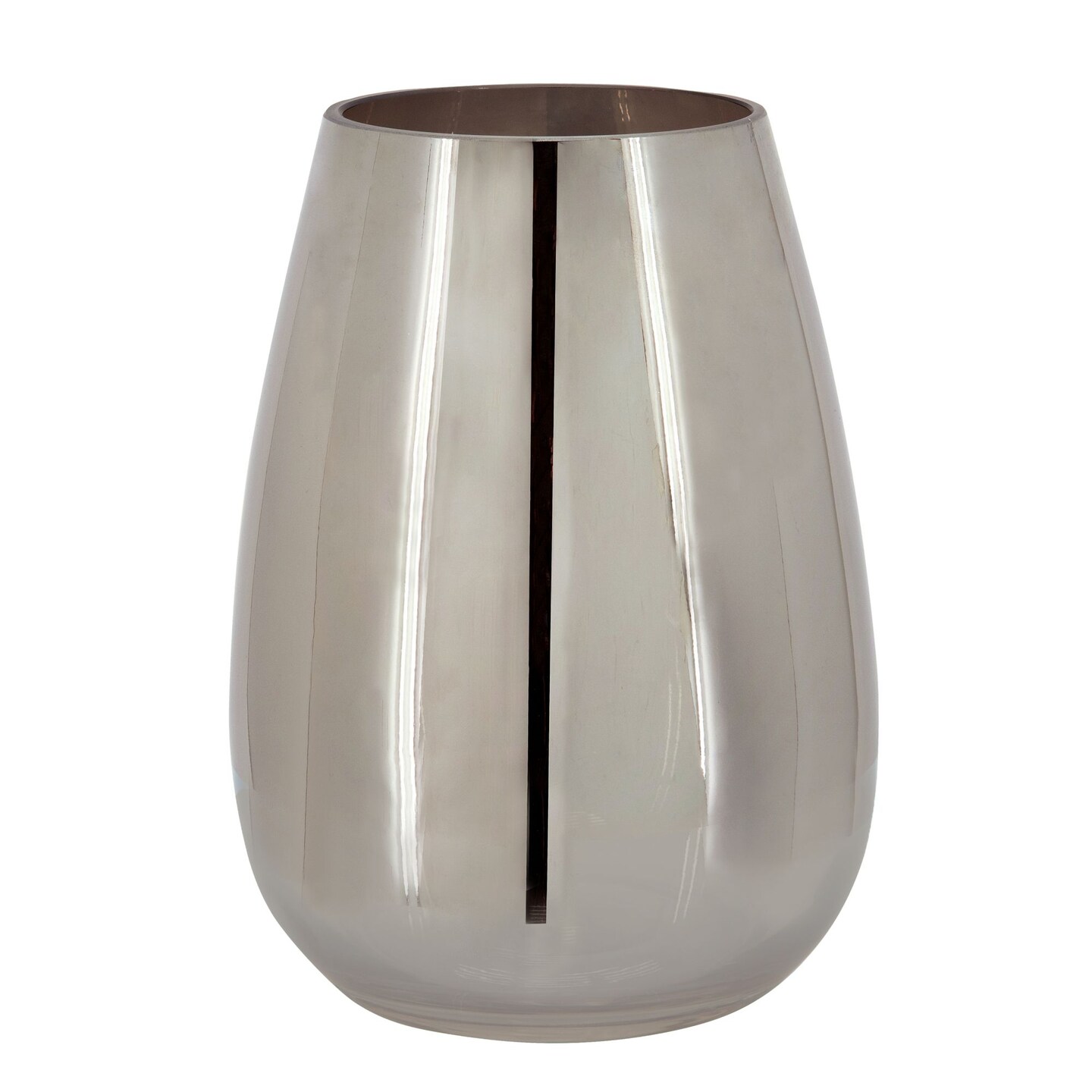 Kingston Living Glass Vase Tabletop Decoration - 8&#x22; - Silver