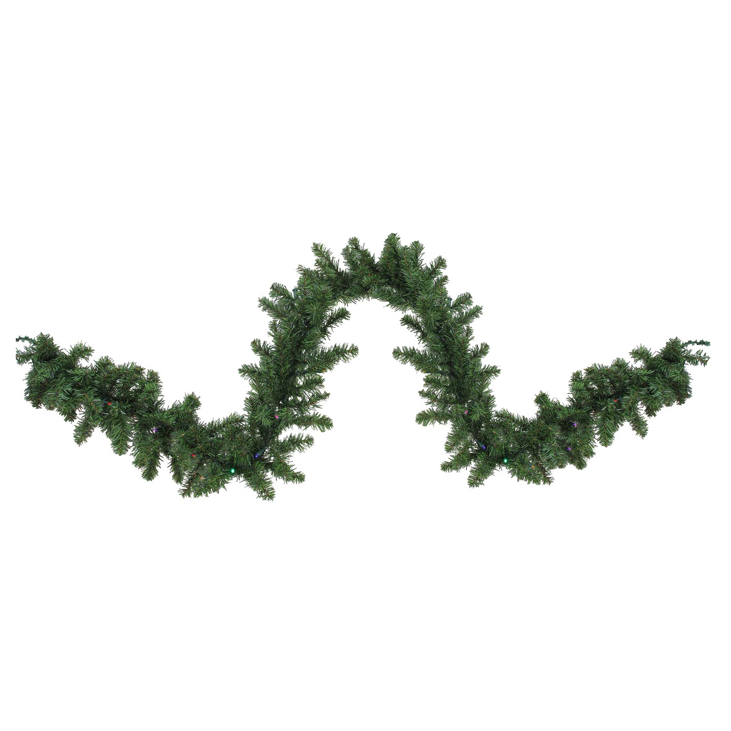 Northlight Pre-Lit Battery Operated Pine Artificial Christmas Garland - 9' x 10" - LED Multi Lights