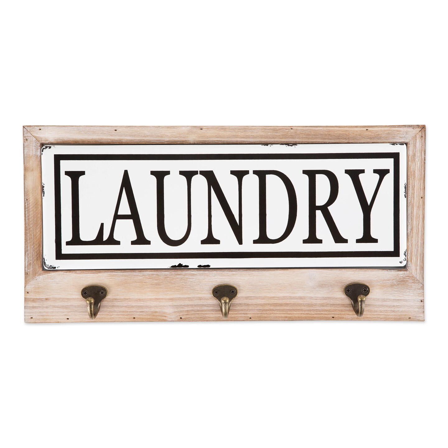 Contemporary Home Living 9&#x22; x 18&#x22; Vintage Farmhouse-Style Tiled Laundry Sign