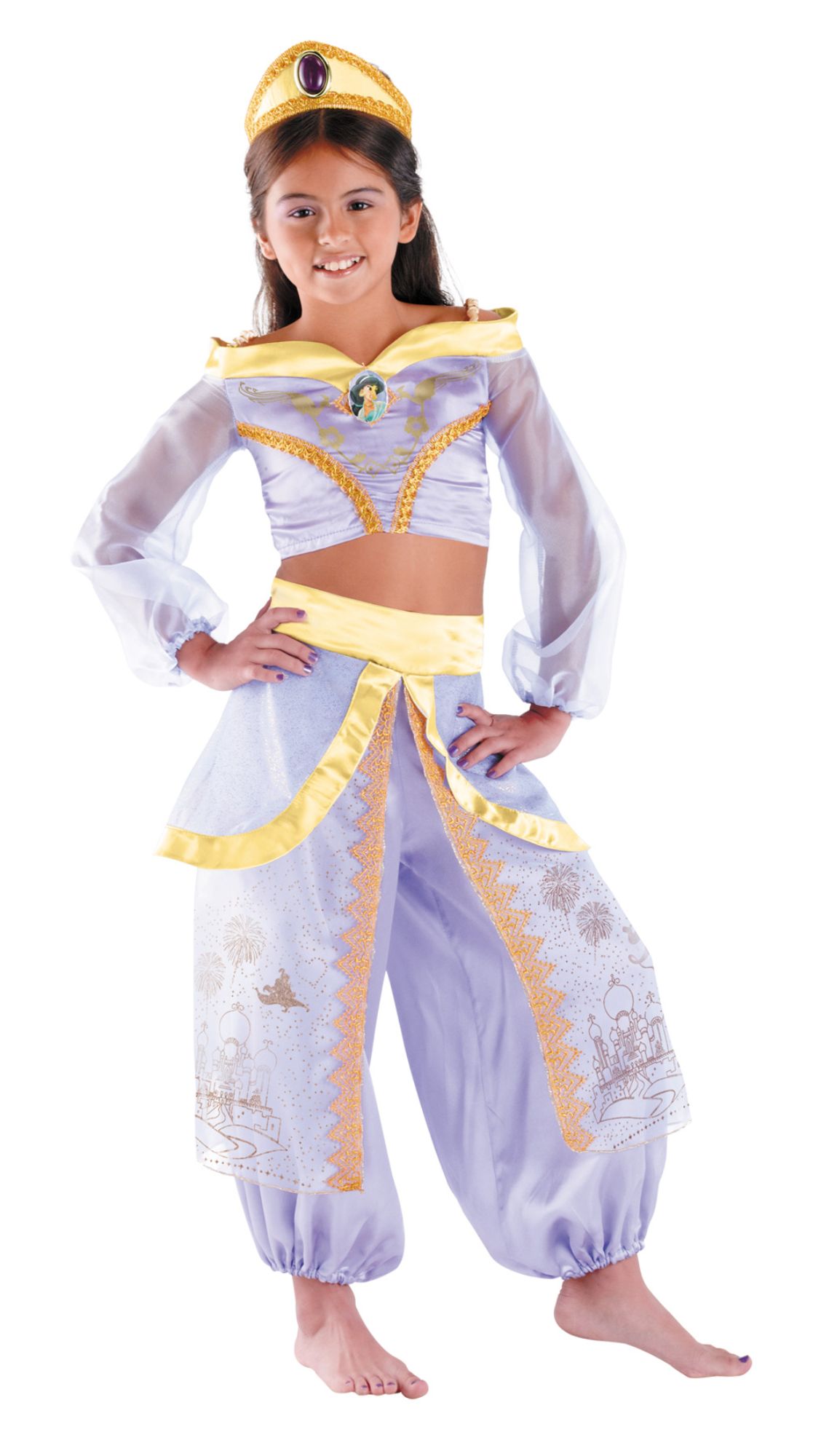  Disney Princess Jasmine Aladdin Girl's Costume, Purple :  Clothing, Shoes & Jewelry