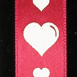 The Ribbon People Red and White Hearts Woven Craft Ribbon 0.5&#x22; x 108 Yards