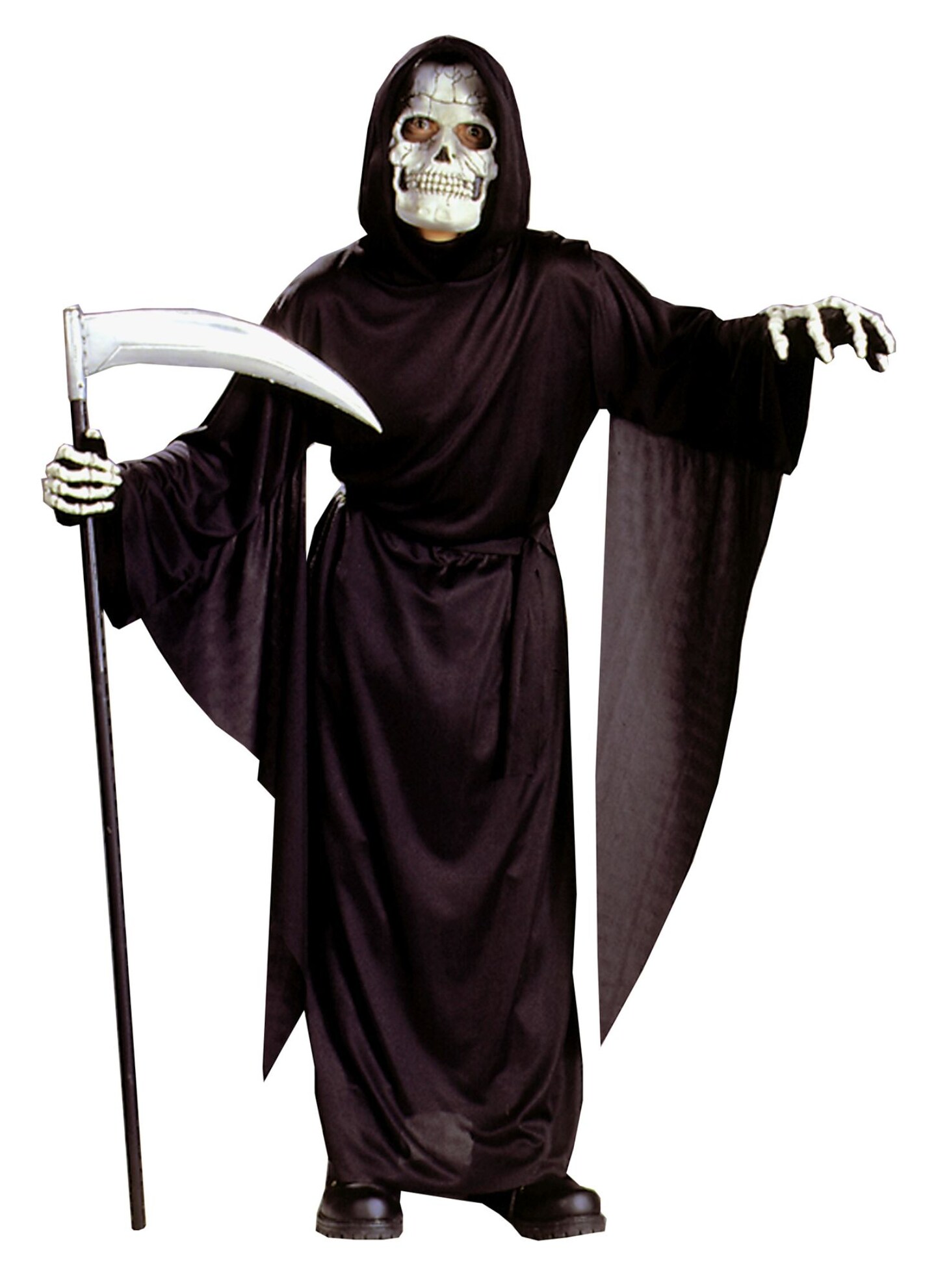 The Costume Center Black Horror Boy Child Halloween Reaper Robe Costume - Large