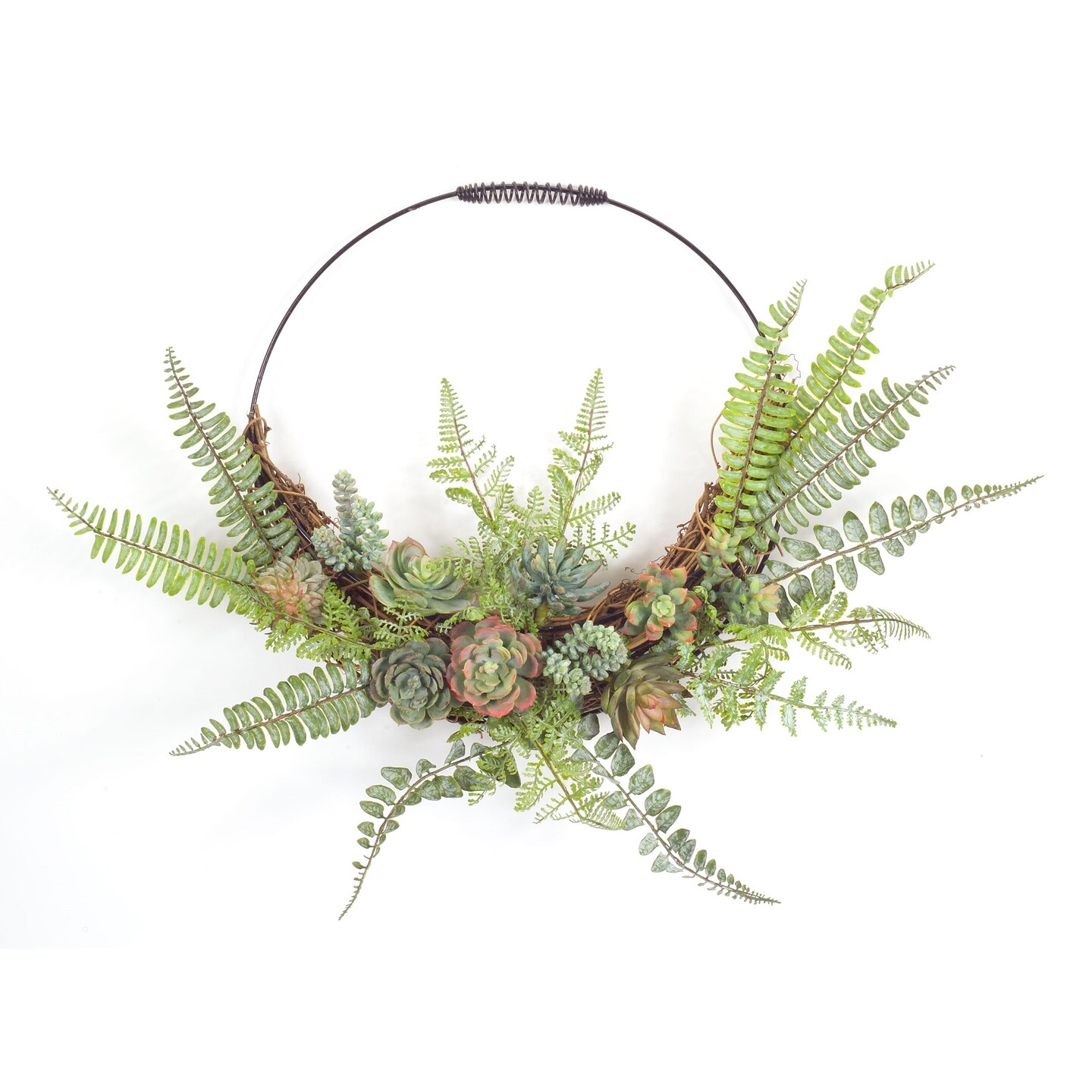 Diva At Home 24.5&#x22; Fern and Succulent Wall Decor