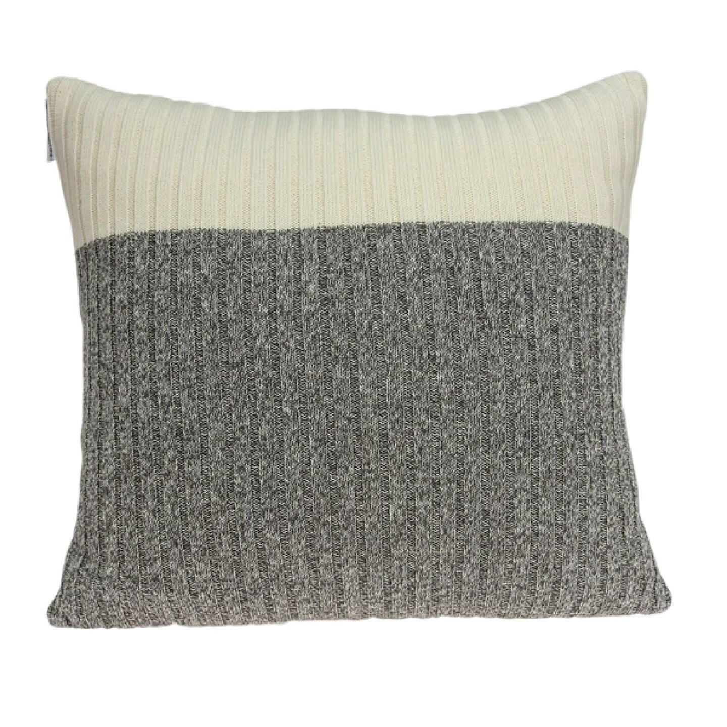 Nassau Collection 20&#x22; Tan Transitional Knitted  Throw Pillow