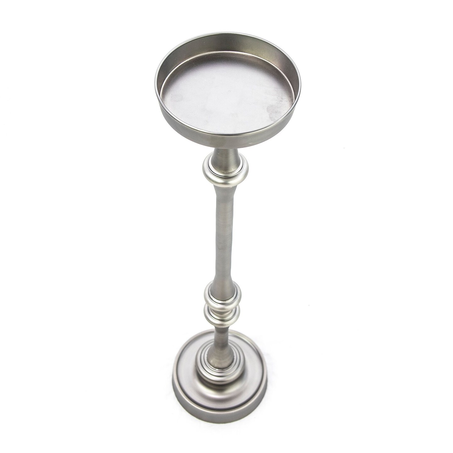 Contemporary Home Living Solid Martini Side Table - 25.75&#x22; - Silver