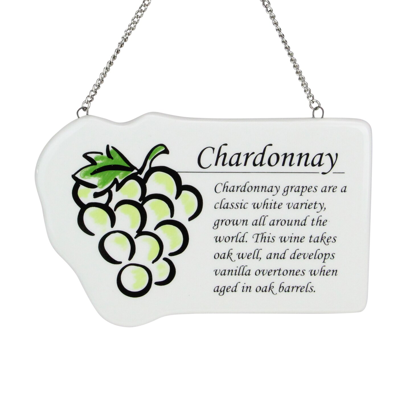 Midwest 4&#x22; Chardonnay White Wine Grape Plaque Christmas Ornament