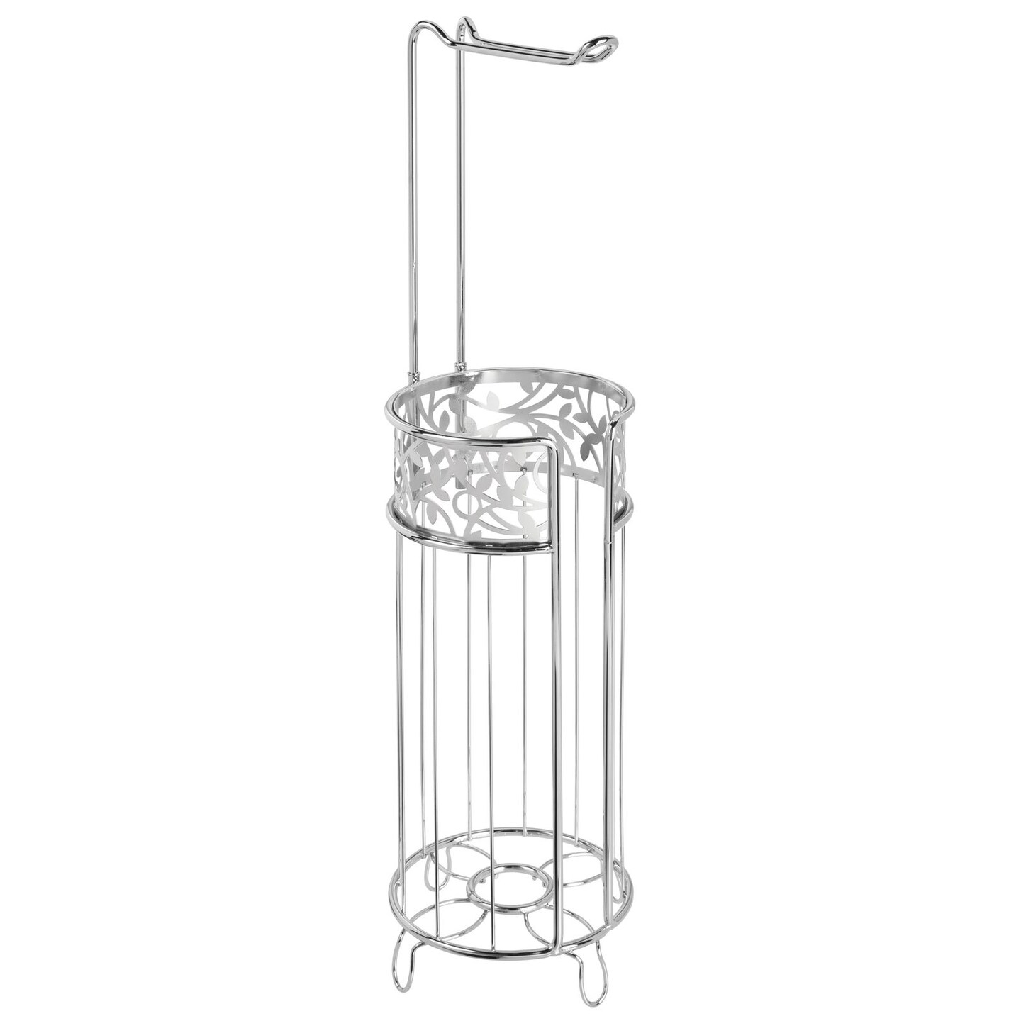 mDesign Steel Toilet Paper Roll Storage and Dispenser for Bathroom
