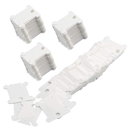 Spring Deals! 120 Pieces Plastic Floss Bobbins for Embroidery Floss Organizer, Size: 1.4, White