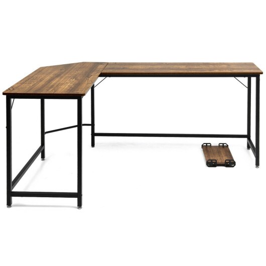 L Shaped Desk Corner Computer Desk PC Laptop Gaming Table Workstation