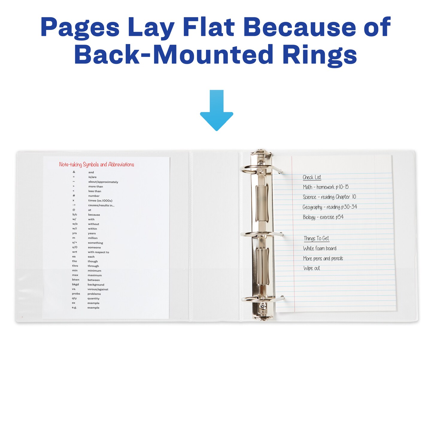 Avery Durable Clear View 3 Ring Binders, 3 Inch Binder Rings, 4 White Binders (09203)