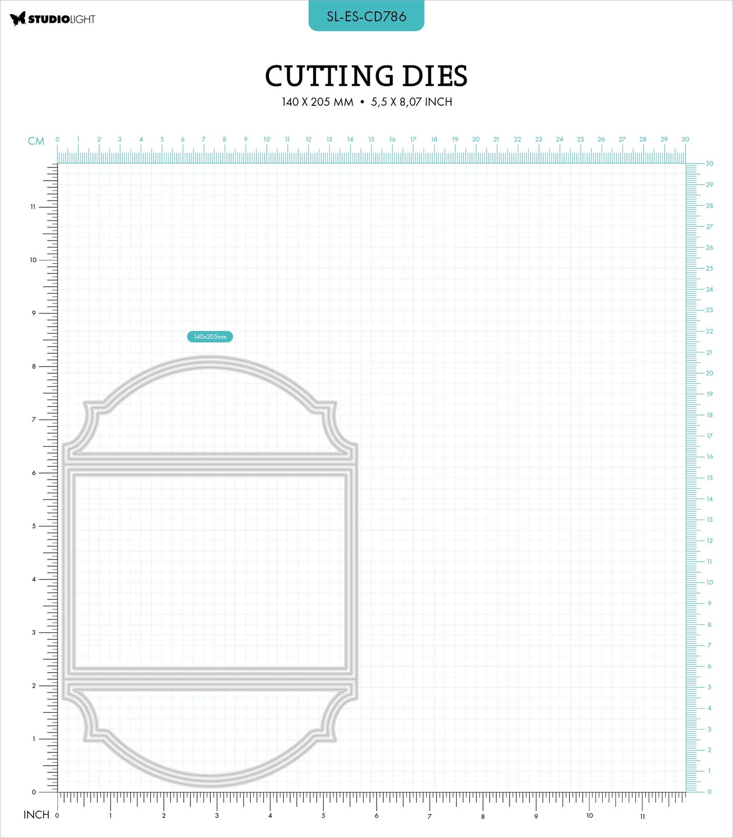 Studio Light Essentials Cutting Die-Nr. 786, Shutter Card Shape