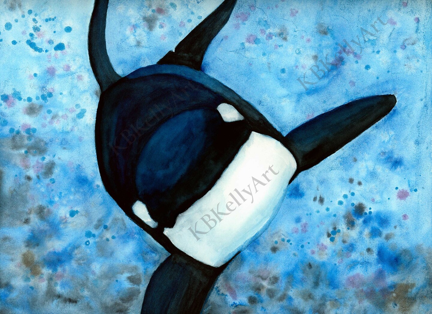 Orca Painting Watercolor Painting Whale Painting Killer Whale Print ...