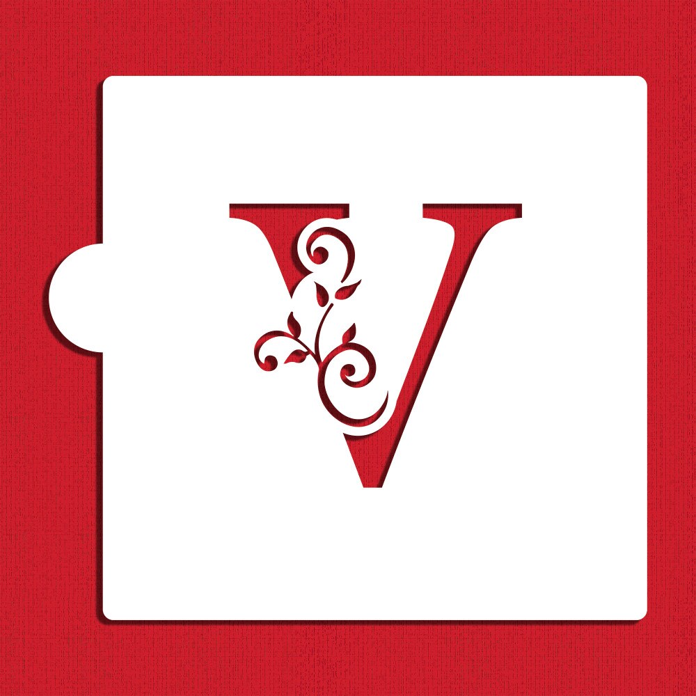 3.5-Inch Ornate Monogram Cake Stencil | C1082 by Designer Stencils | Stencils for Royal Icing, Airbrush, Dusting Powder |