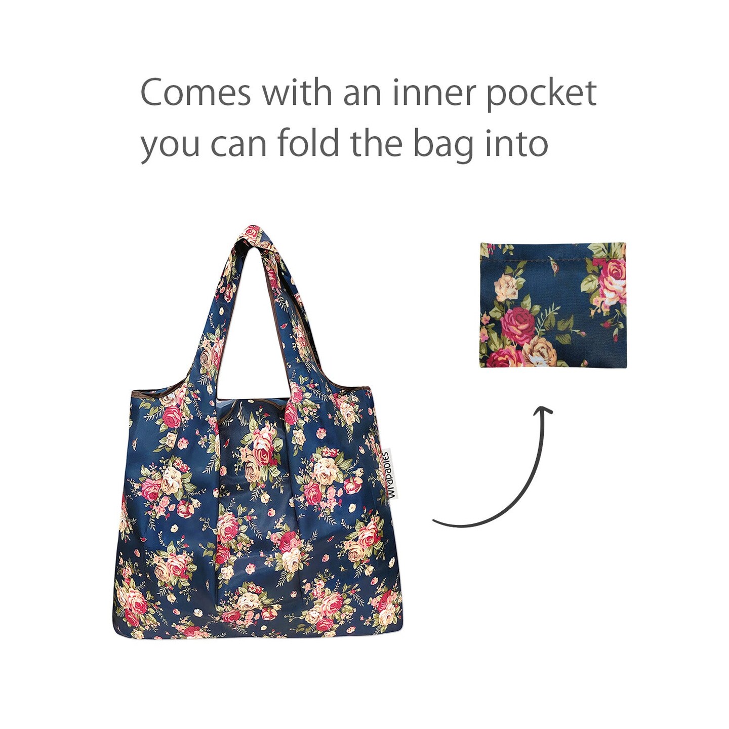 Wrapables Foldable Tote Nylon Reusable Grocery Bag (Set of 2)