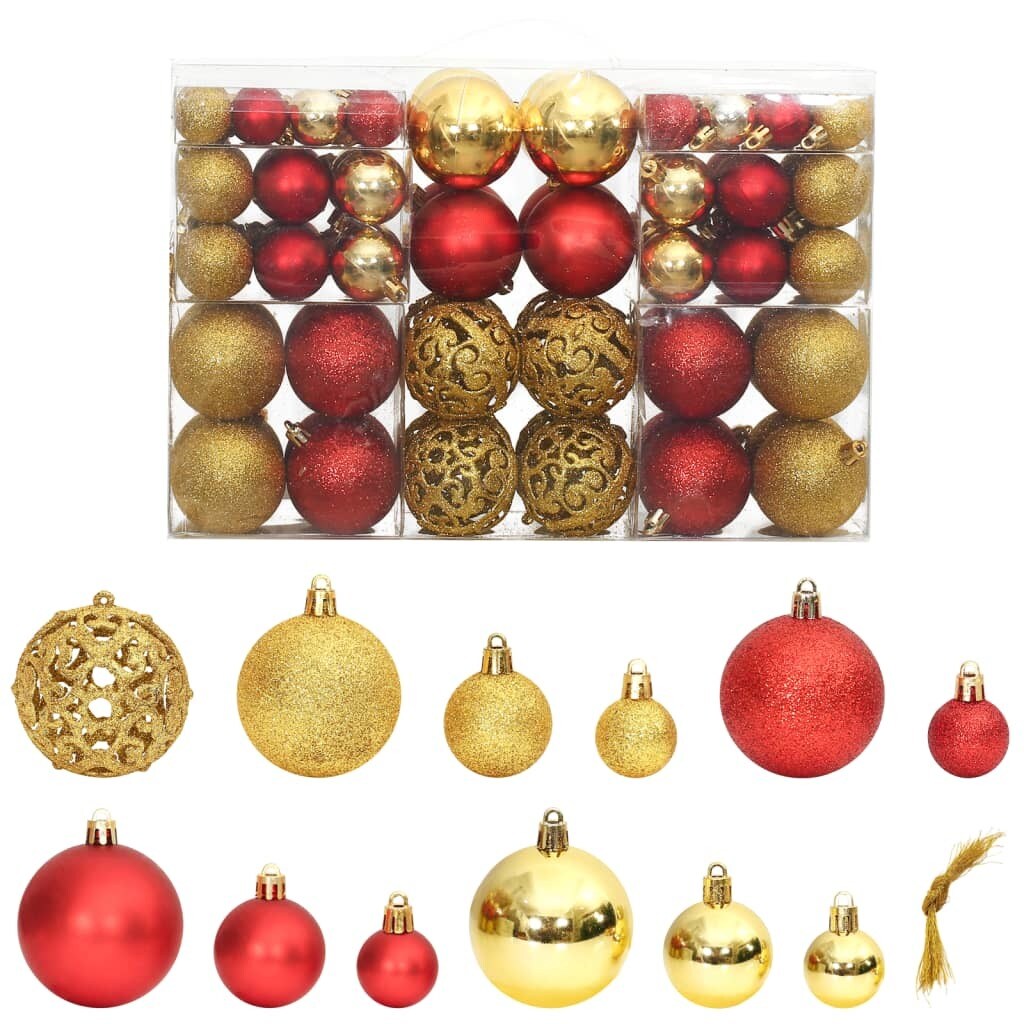 Christmas Baubles 100 pcs  1.2&#x22; / 1.6&#x22; / 2.4&#x22;