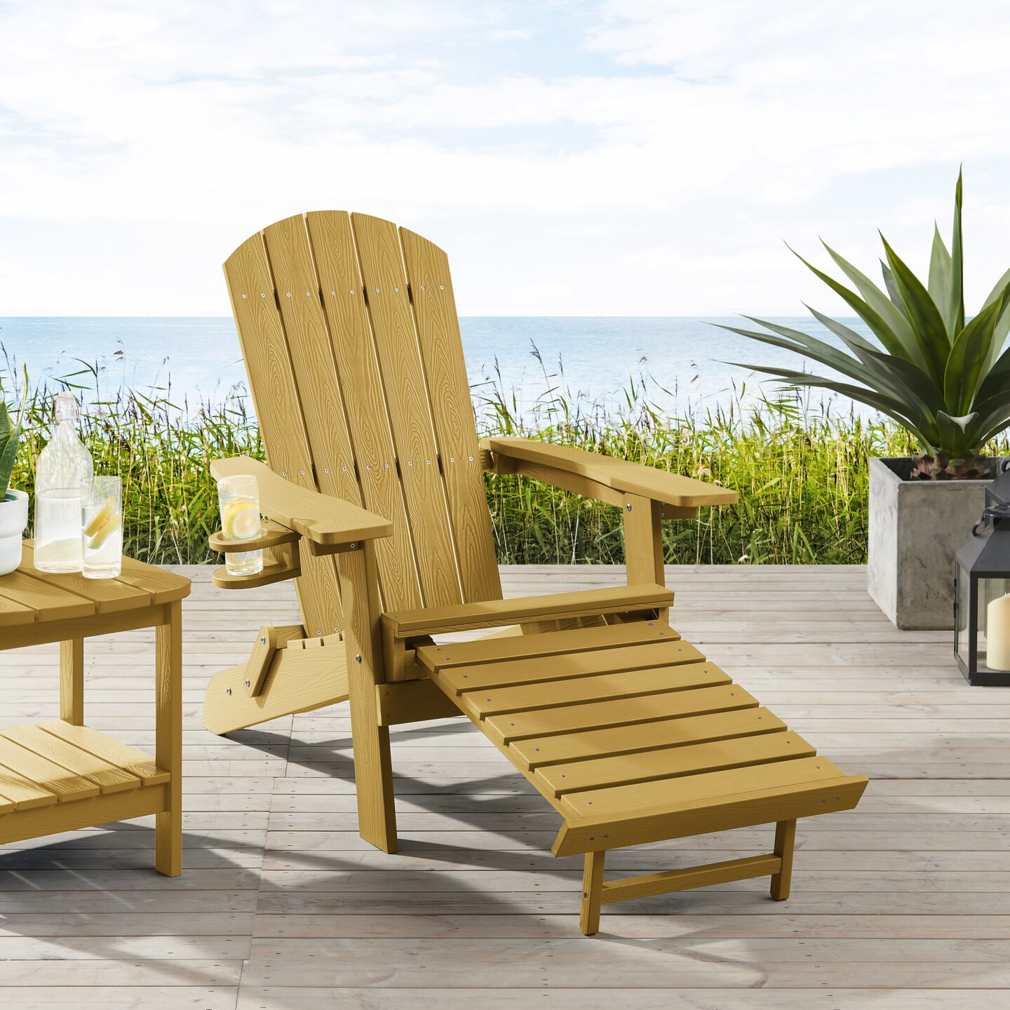 Taven Adirondack Chair With Cup Holder