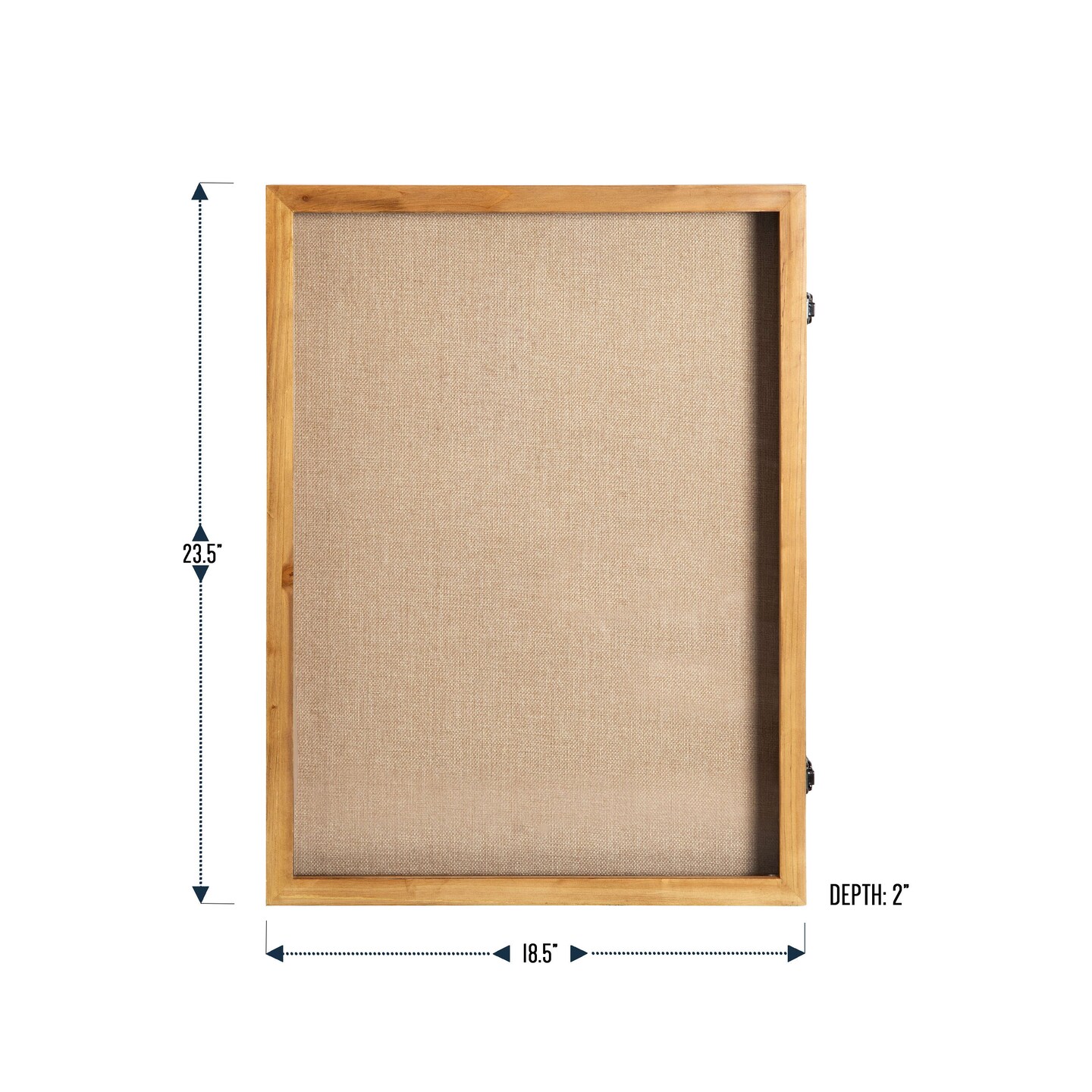 HBCY Creations Wood Shadow Box Display Case - Solid Wood with Acrylic Window - Security Latch - For Mementos and Keepsakes